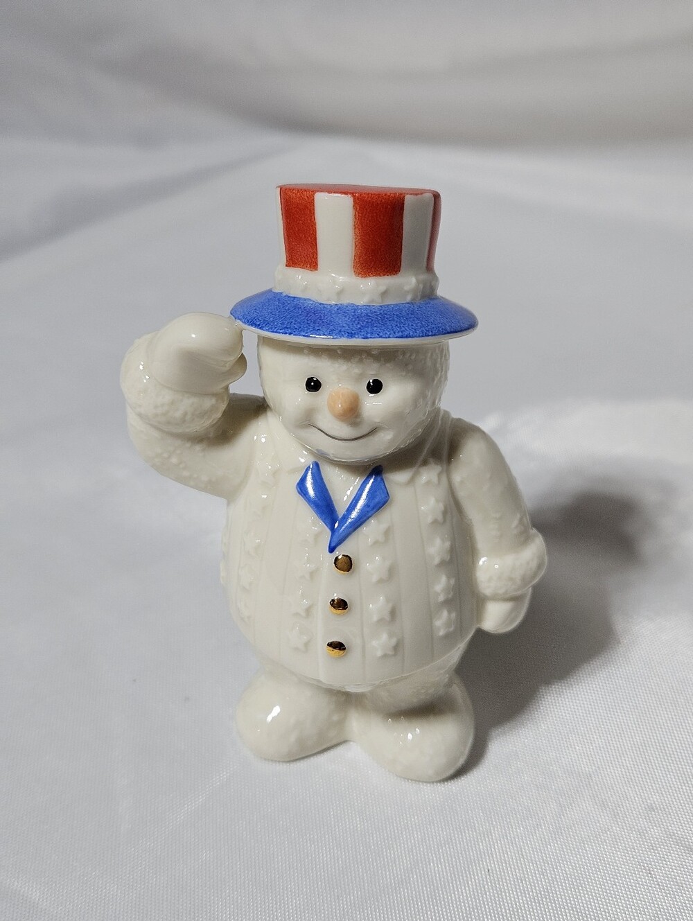 Vintage Lennox 2000 Twelve Months Of Snowman. Snowy Patriot - July